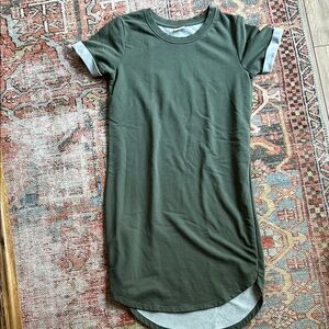 Casual Olive Green T-Shirt Dress
